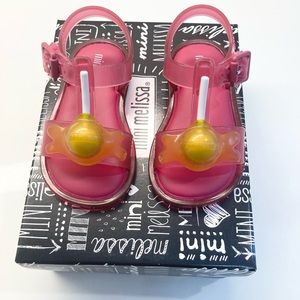 NIB! MINI MELISSA Pink Lollipop Shoes Size 5
